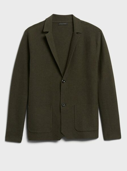 brown sweater blazer