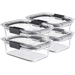 rubbermaid brand glass tupperware storage set