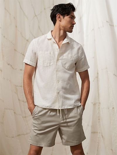 light khaki shorts with drawstring