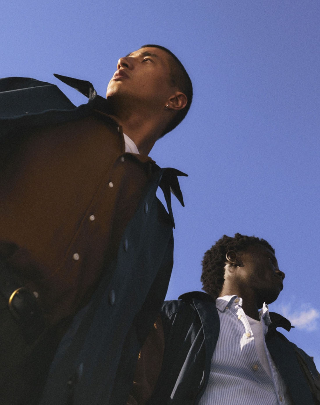 jcrew12 two men wearing collared coats and looking in opposite directions