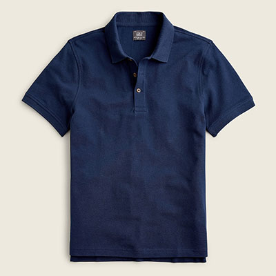 dark blue polo shirt