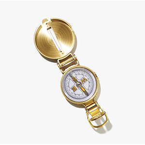 image of a brass compass