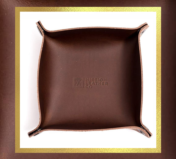mission leather tray