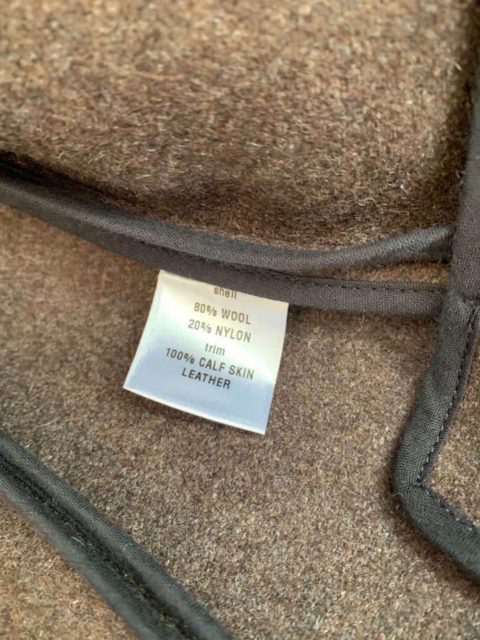 billy reid bond pea coat review - wool composition label