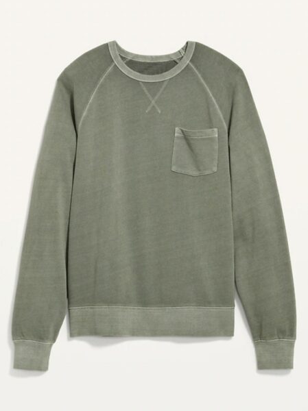 image of green french terry sweatshirt