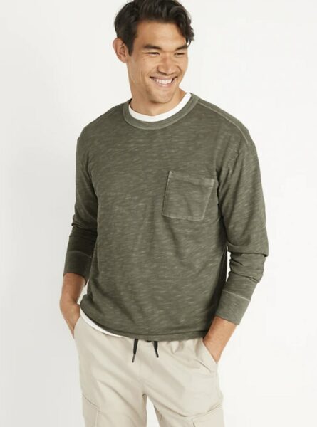image of a man wearing a green sweater shirt