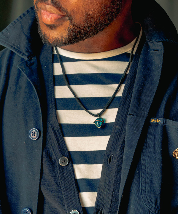 Turquoise men's necklace