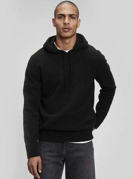 image of a black hoodie sweater
