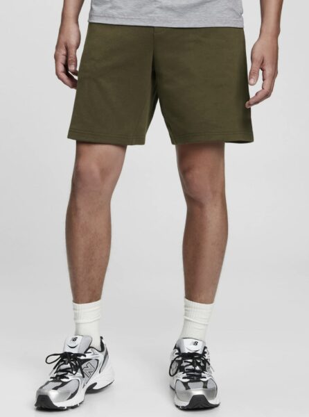 image of olive green fleece short