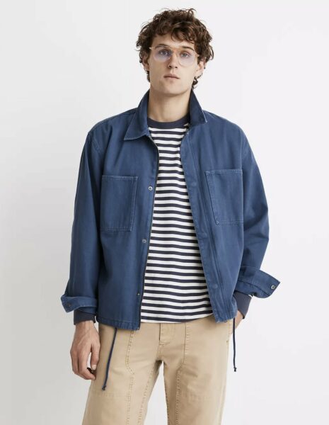 image of a denim boxy fit boxy jacket