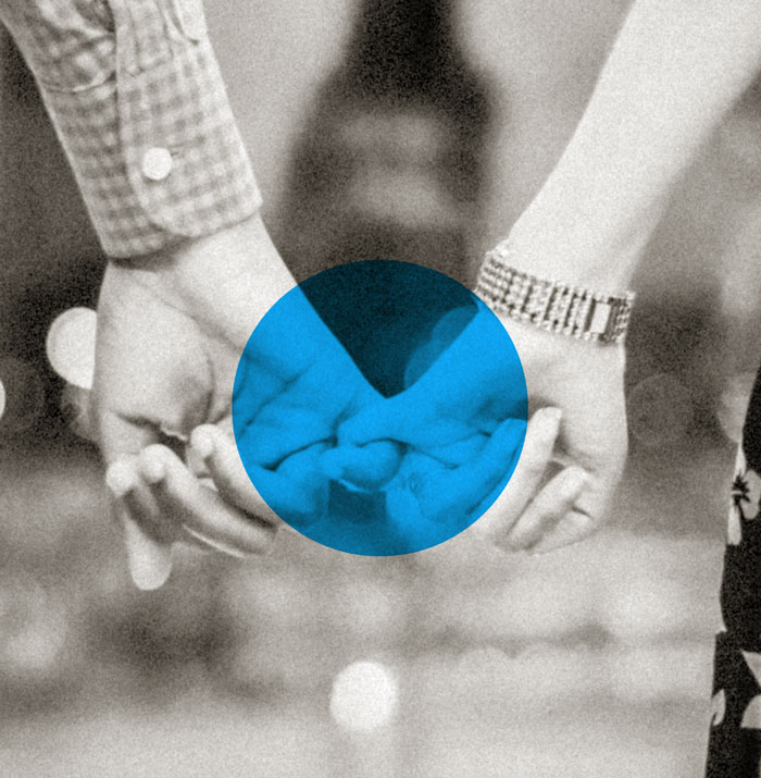 closeup of holding hands