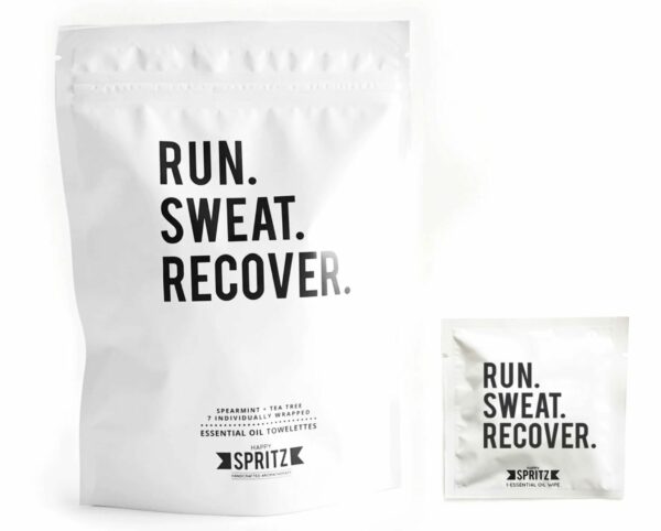 image of packets of essential oil after excercise towelettes