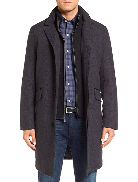 Cole-Haan-Mens-Classic-Topper-Jacket-with-Knit-Bib image of a topper jacket with bib