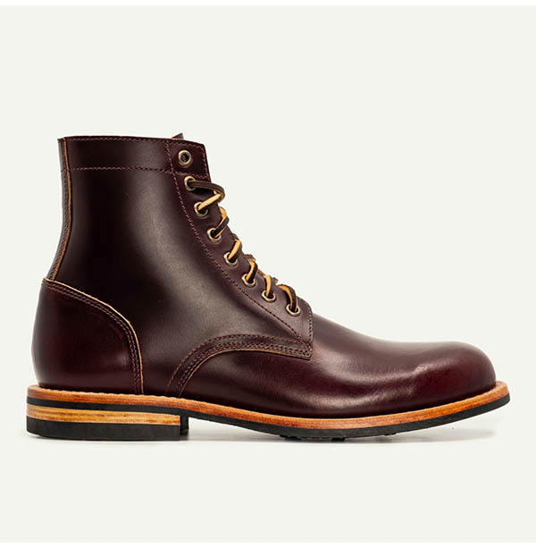 image of a brown high top leather boot