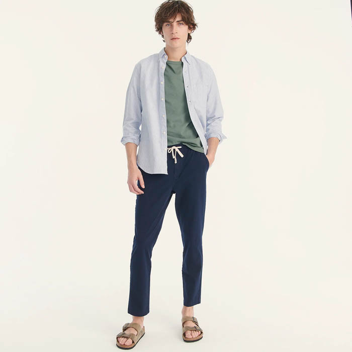 man wearing drawstring khakis from J.Crew