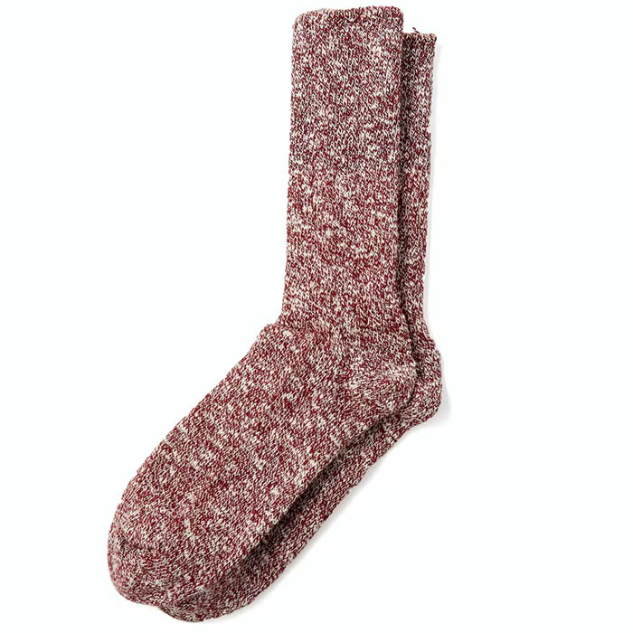 image of red marled high socks