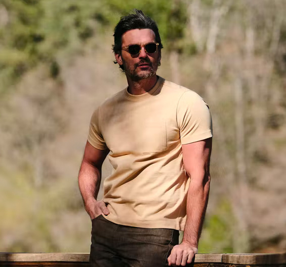 man wearing a yellow shirt