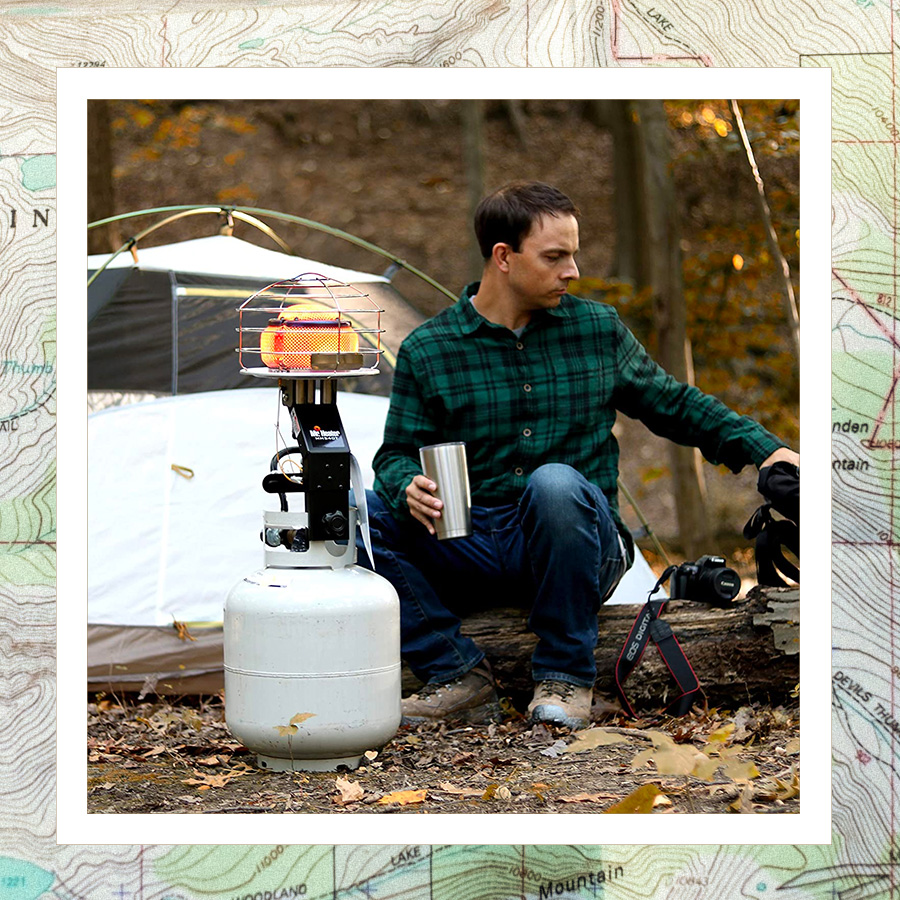 image of a man camping outdoors