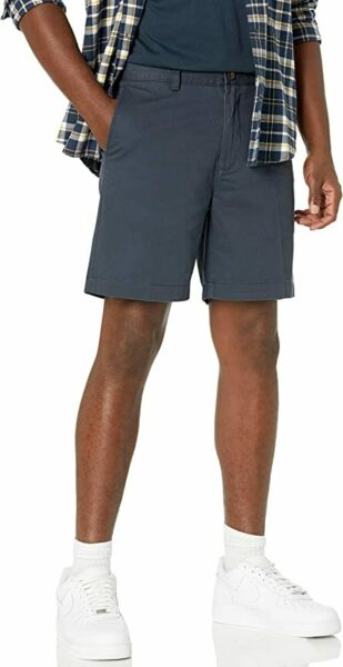 image of a person wearing navy blue shorts
