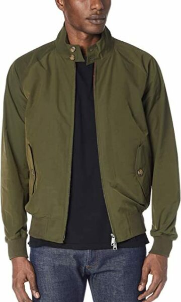 image of a man wearing a green jacket and black shirt