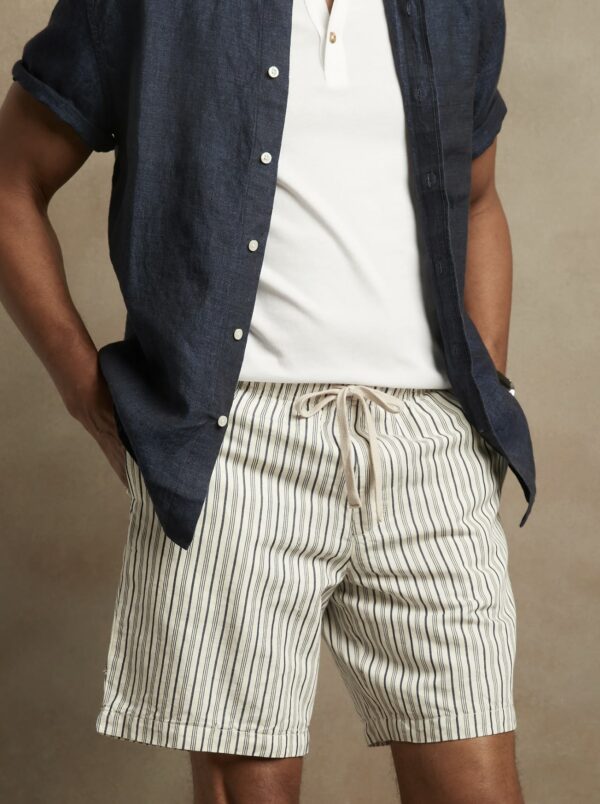 image of a person wearing striped shorts