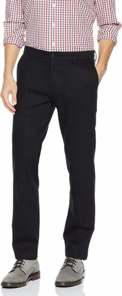 image of black khaki cotton pants