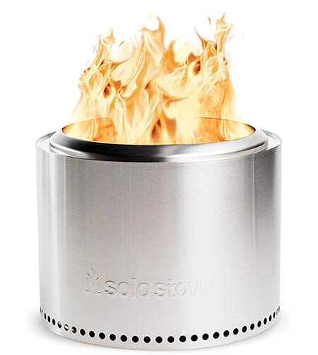 image of stainless steel portable fire pit