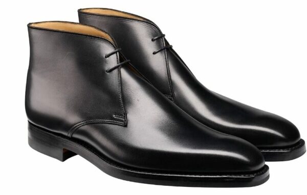 image of black leather boots