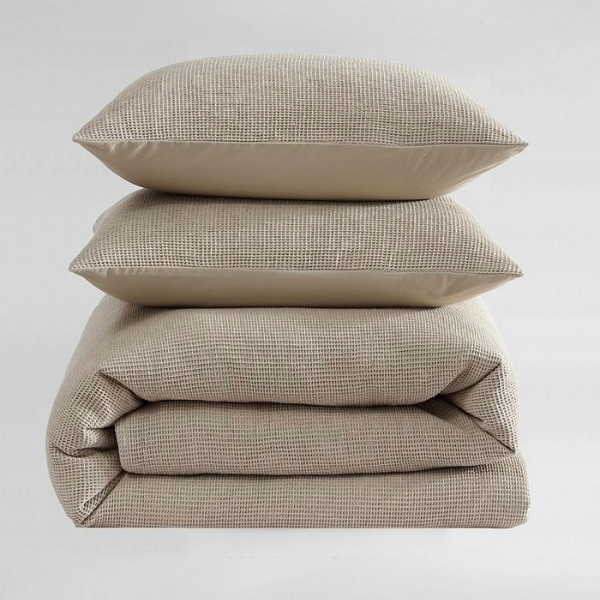 Microwaffle Duvet Cover and sham set of 2 shams