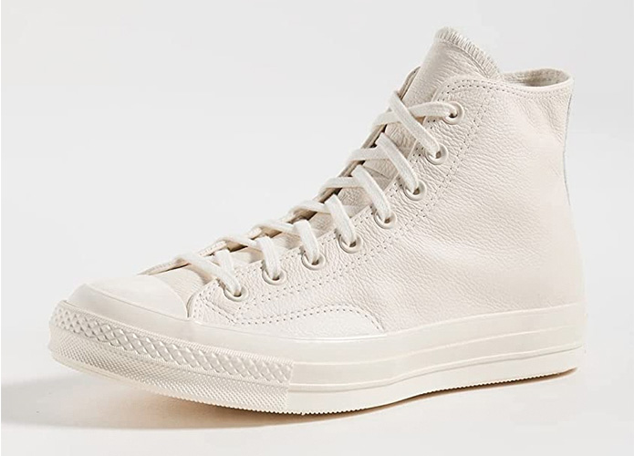 image of a white high top sneaker shoe