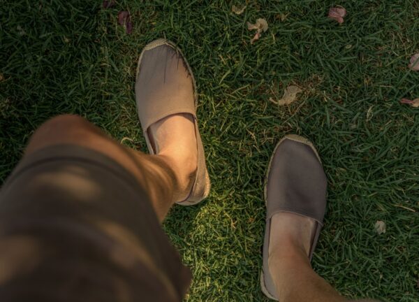 image of grey espadrilles shoes