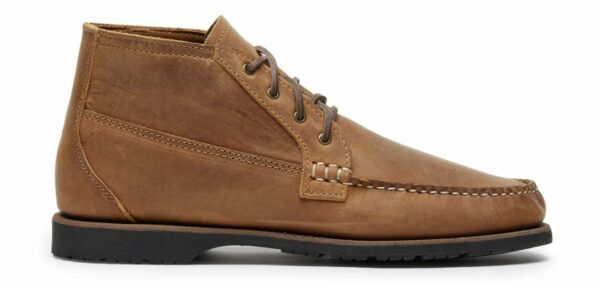 image of a brown chukka style boot