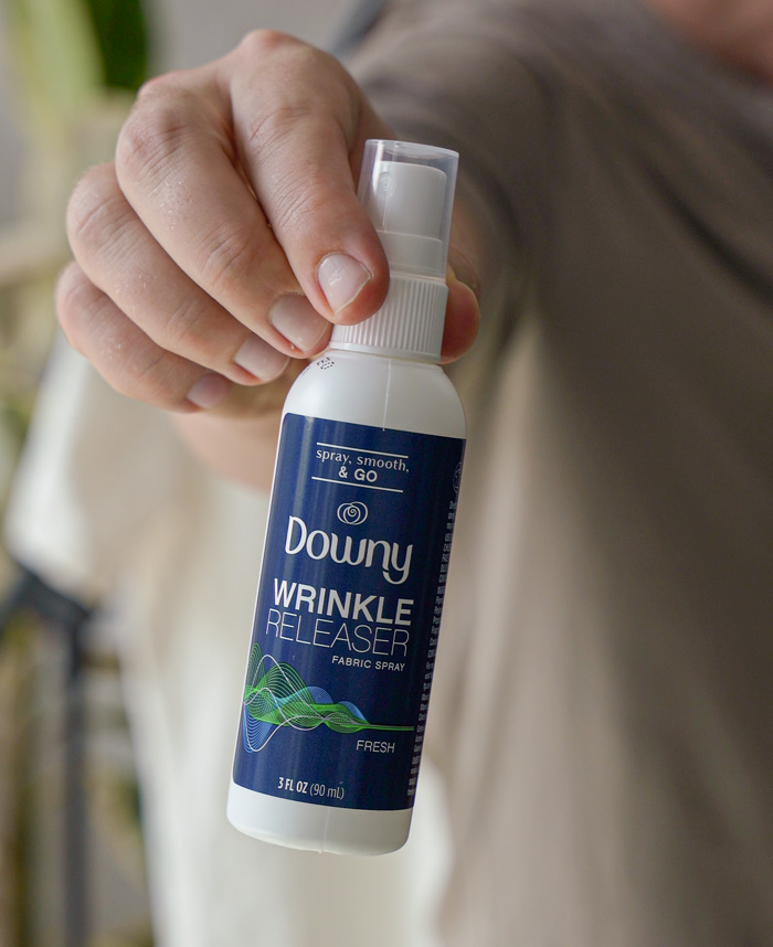 close up of a downey wrinkle releaser bottle