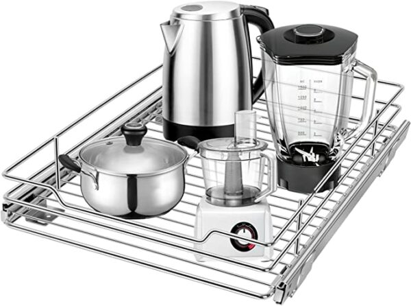 wire pull out cabinet drawer for organization and storage