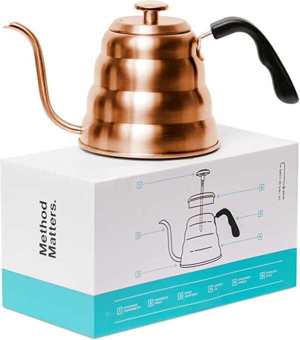 copper coated gooseneck kettle