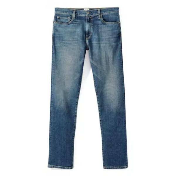 blue stretch denim jeans