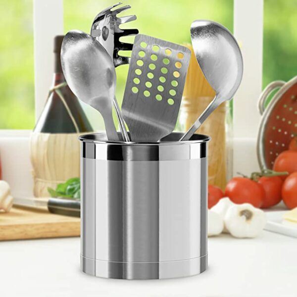 stainless steel utensil organizer