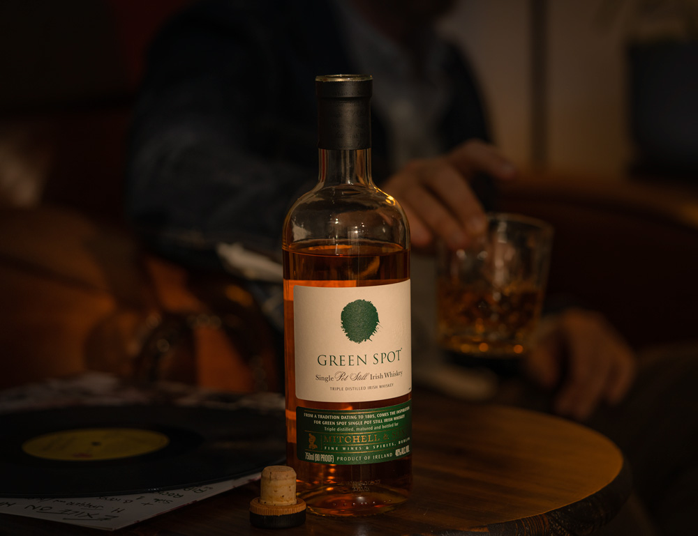 Green Spot Irish Whiskey bottle