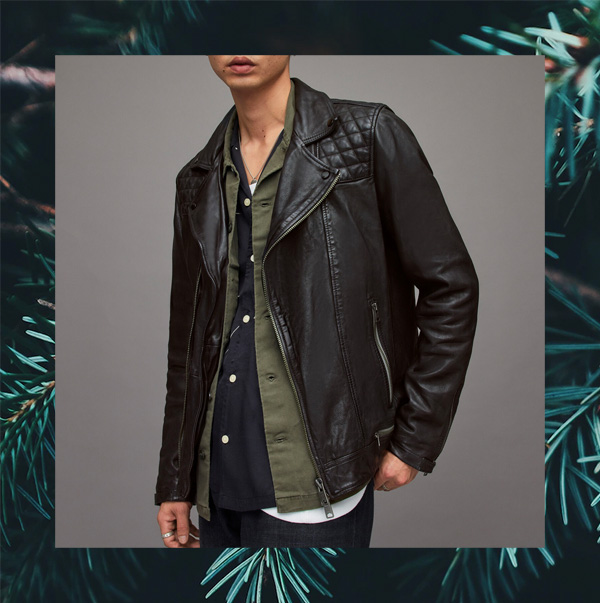 all saints leather jacket