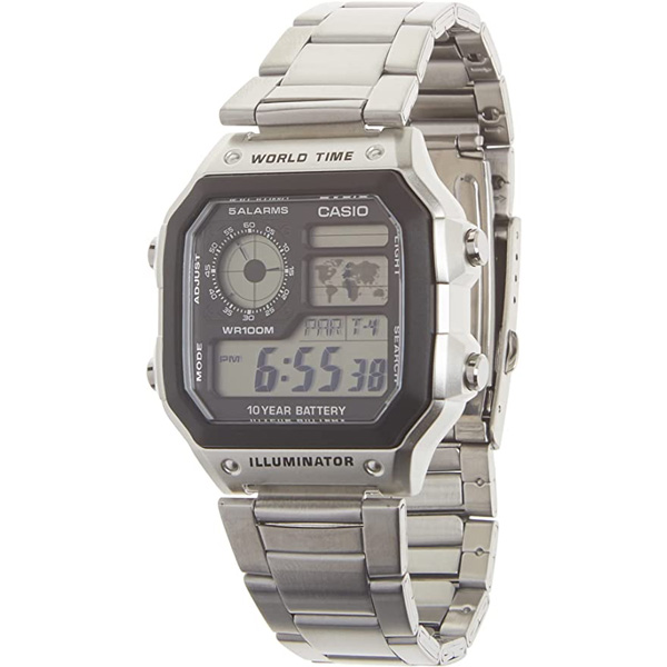 a casio silver bracelet watch