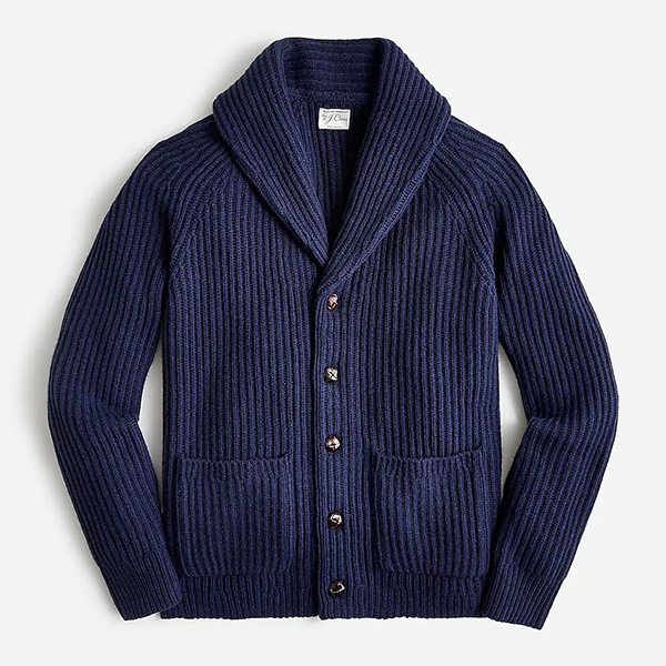 shawl collar cardigan