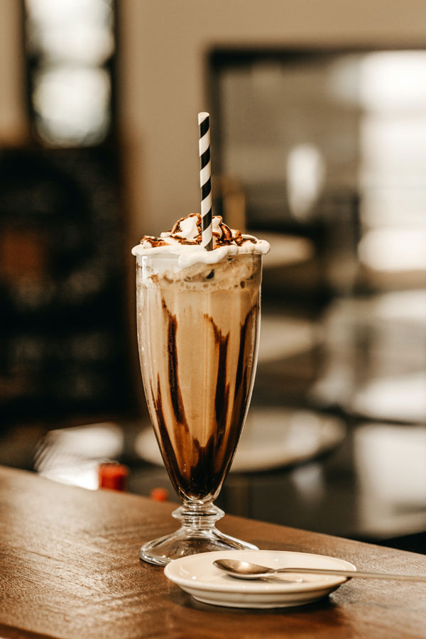 milkshake on a table