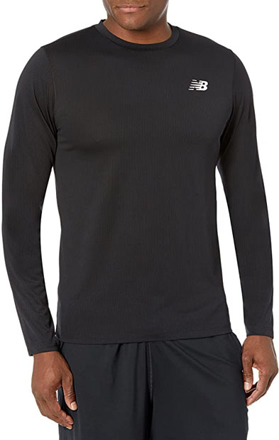 a black long sleeve performance shirt