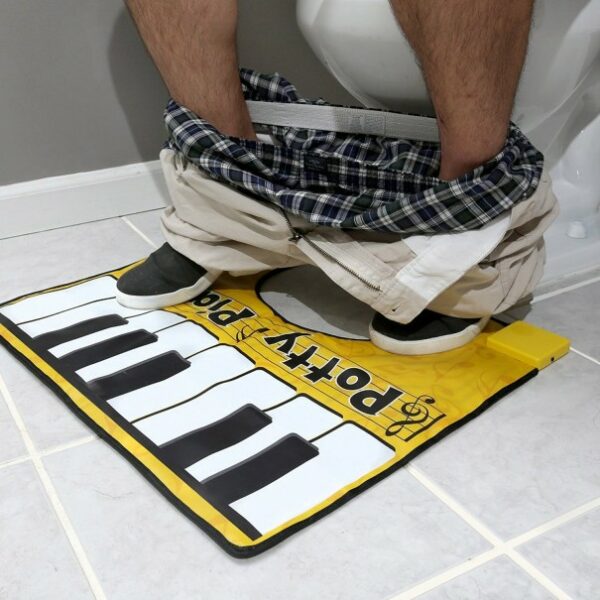 a potty piano novelty floor mat