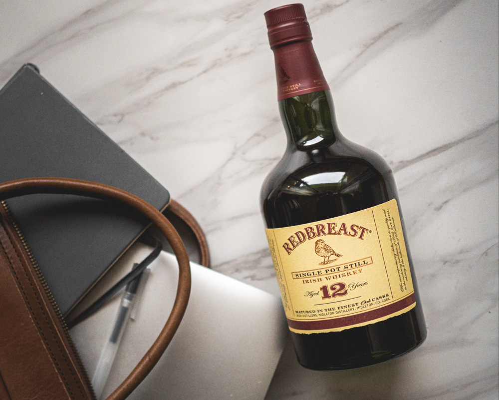 bottle of redbreast irish whiskey