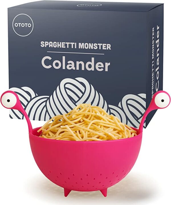 a monster design colander strainer
