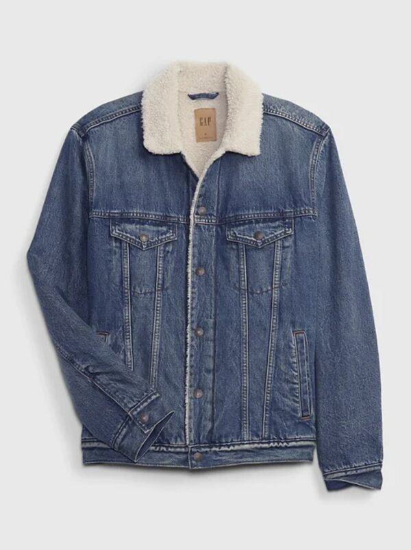 a denim sherpa lined jacket