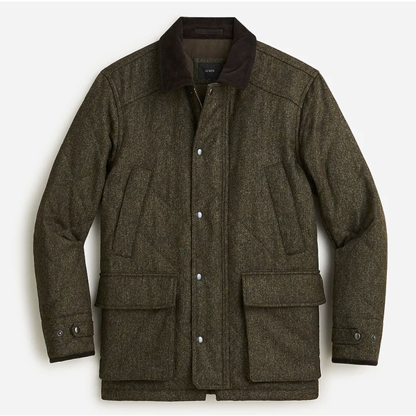 a quilted English wool jacket