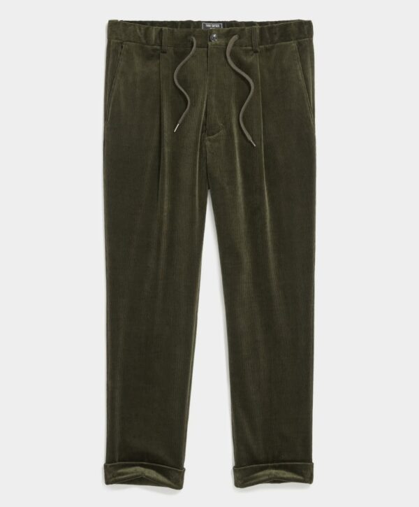 corduroy drawstring trouser pants