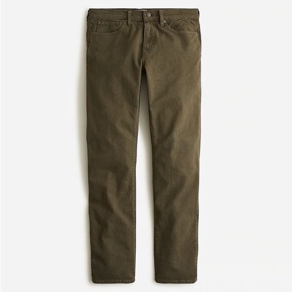 slim fit garmet dyed pants